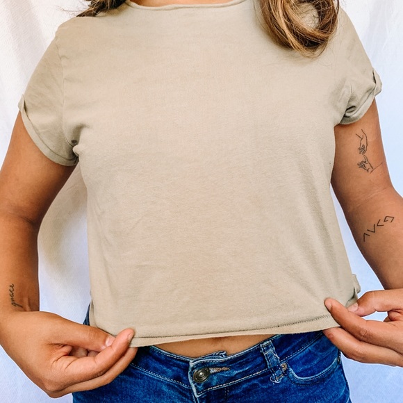 Wild Fable Muave Tshirt Crop Top - Picture 1 of 3